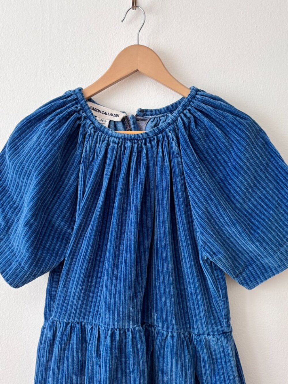 Caron Callahan Amelia Corduroy Dress in True Indigo - Picture 6 of 11